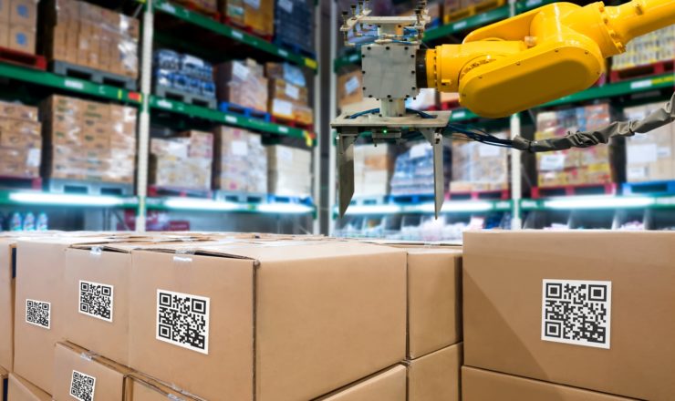 Smart,Logistic,Industry,4.0,,,Qr,Codes,Asset,Warehouse,And
